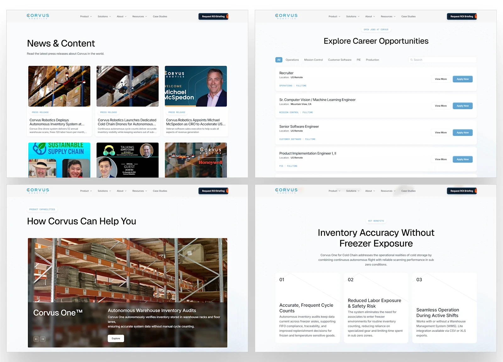 Corvus Robotics — Website design