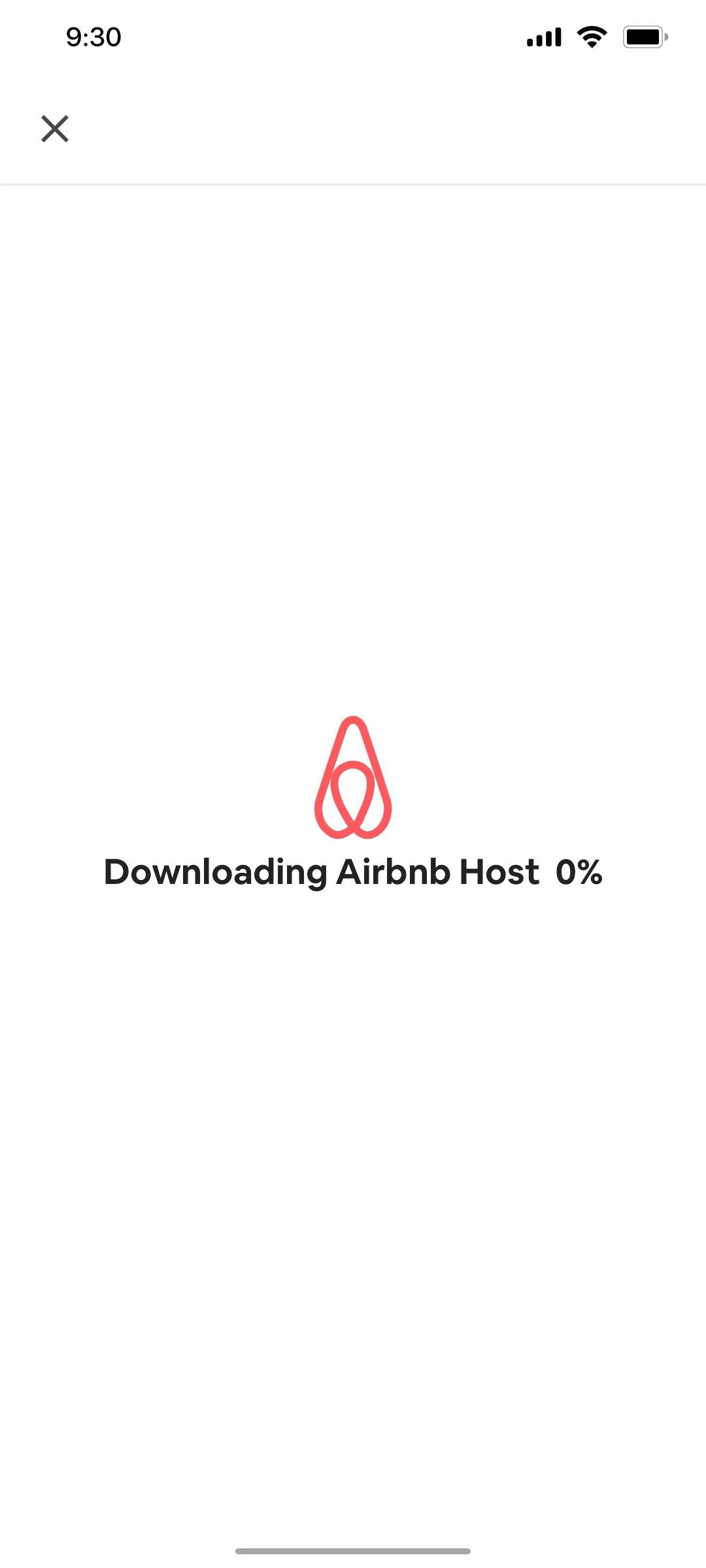 Airbnb Downloading Airbnb host screen