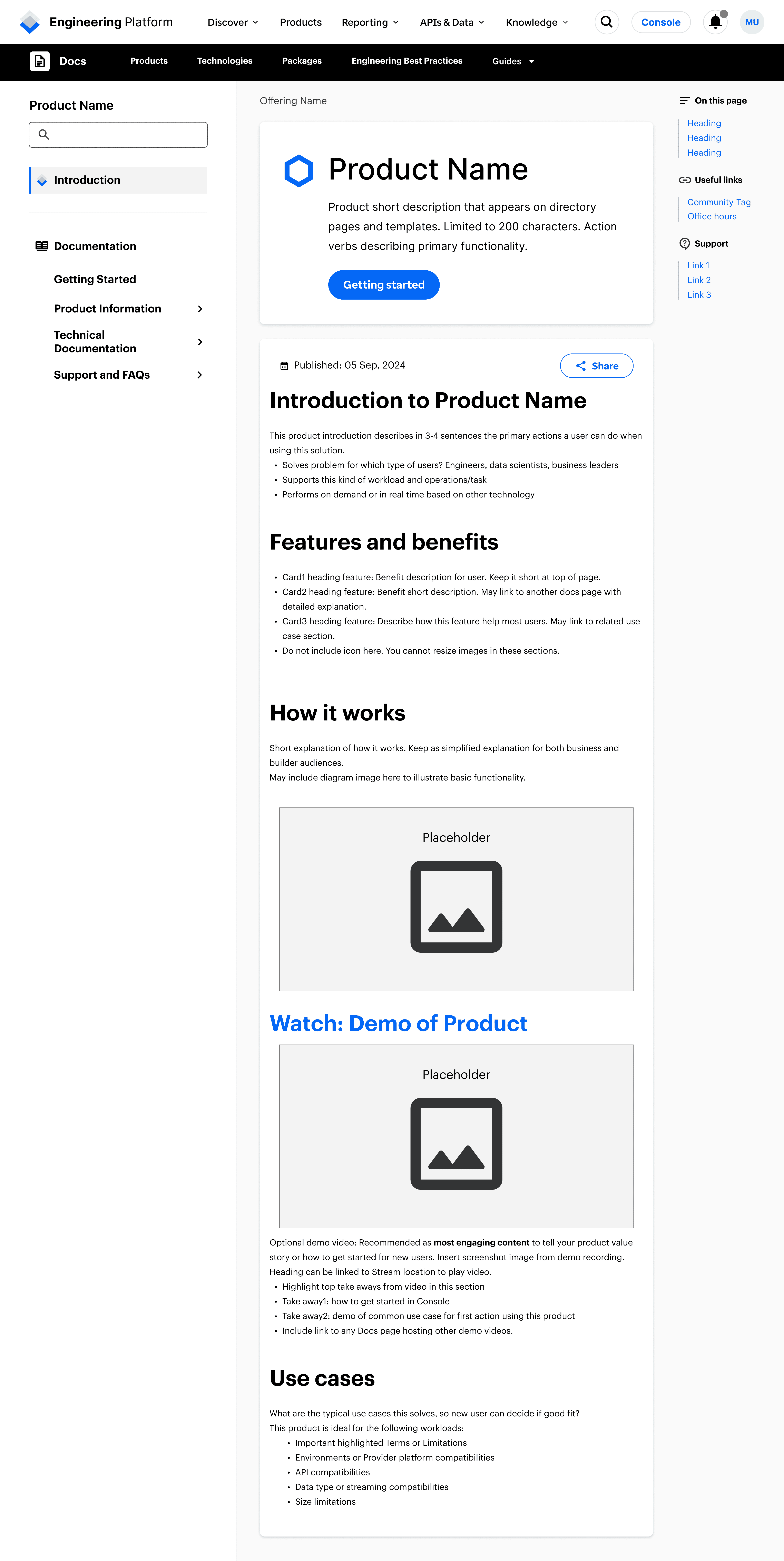 The final Docs Marketing page design