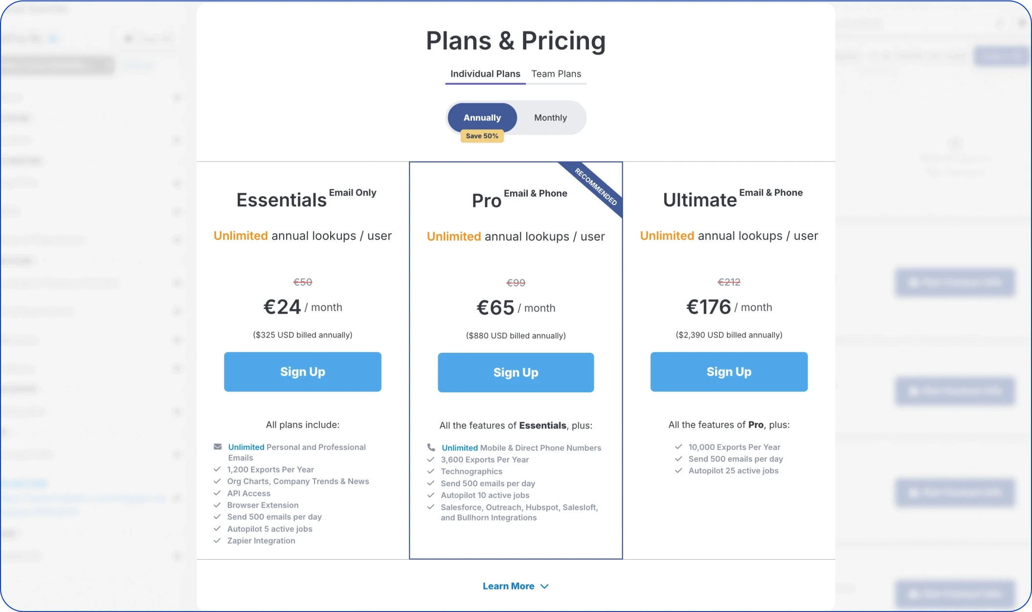 RocketReach pricing
