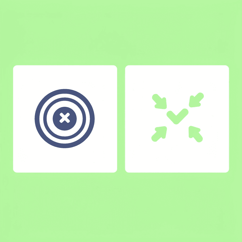 Before and after comparison: scattered browser tabs and deadlines transforming into an organized system