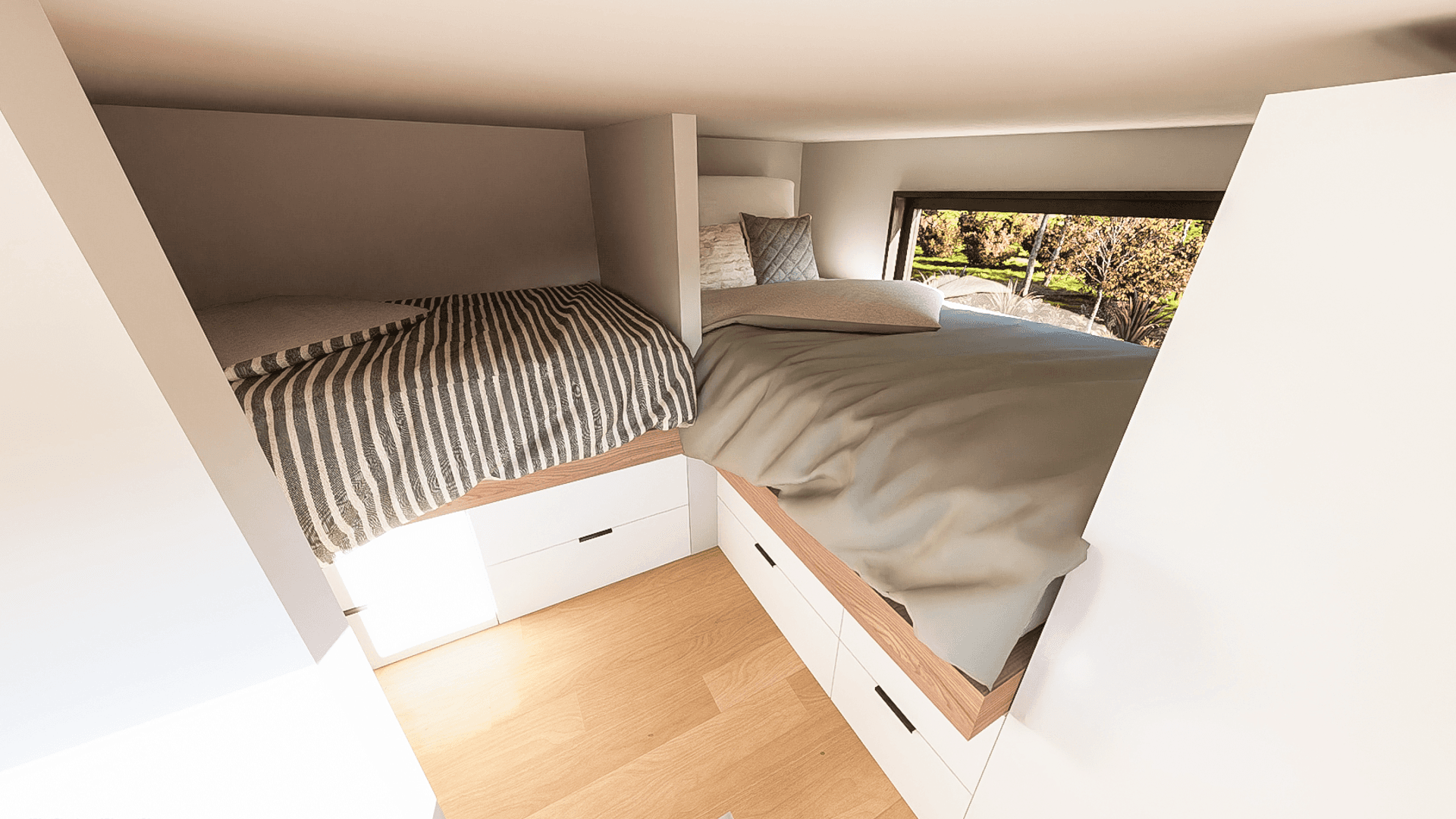 9m/30ft Ohana Tiny House - Tiny House Kids bedroom sleeps 2