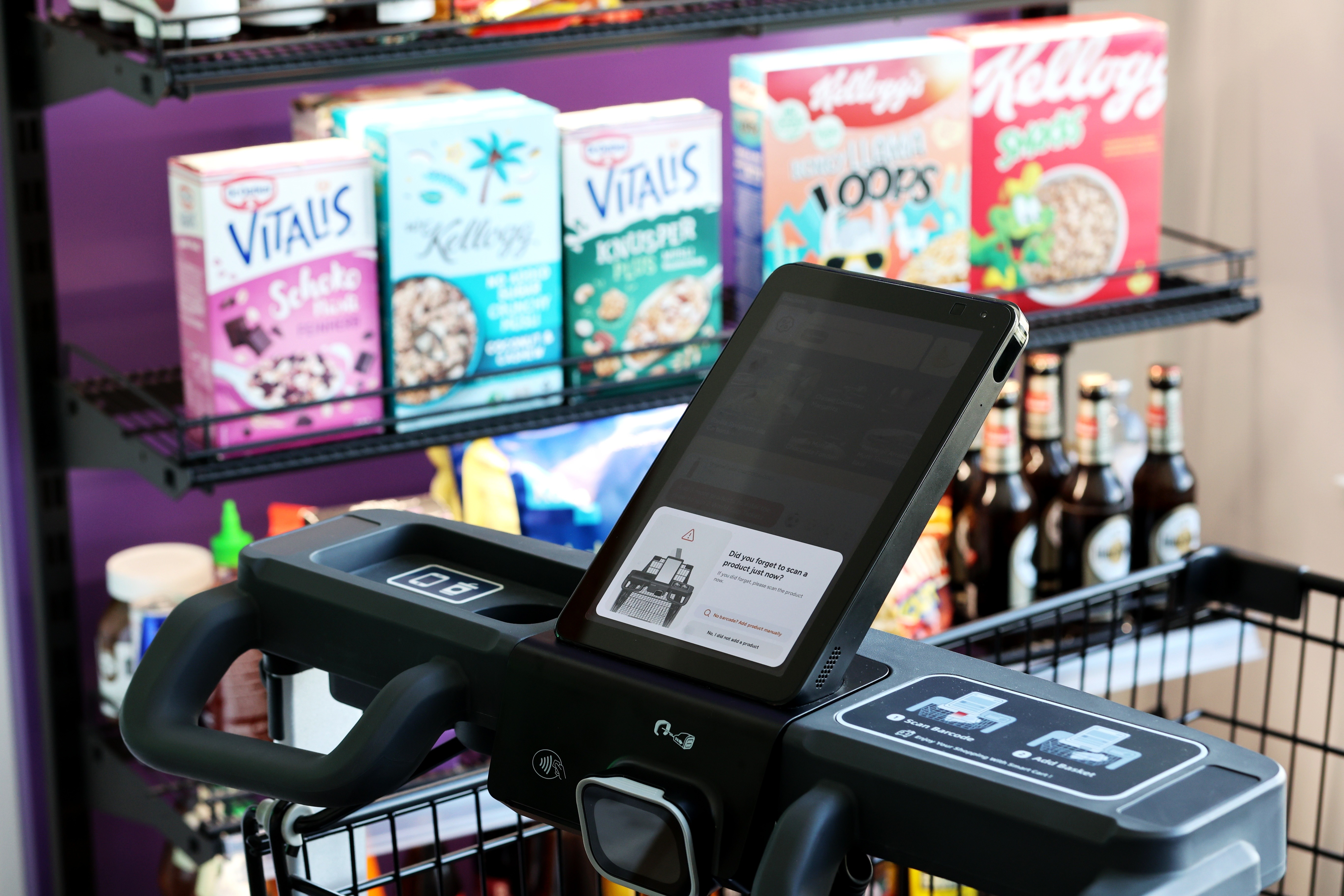 shopreme advanced multi-layer loss prevention. algorithm and scale integration for loss prevention on the smart cart