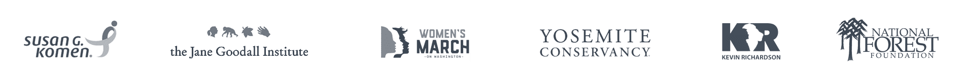 Logos of sponsors for the Yosemite Conference: Wrangler, The North Face, Patagonia, Yosemite Conference, K2, and Sierra Designs.