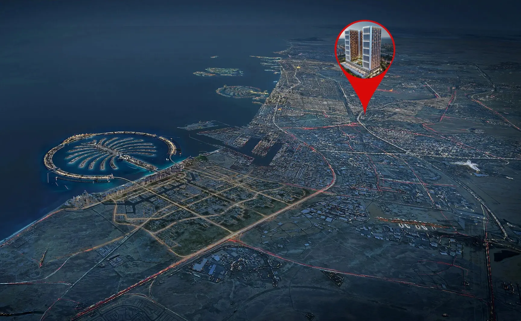binghatti elite location map dubailand