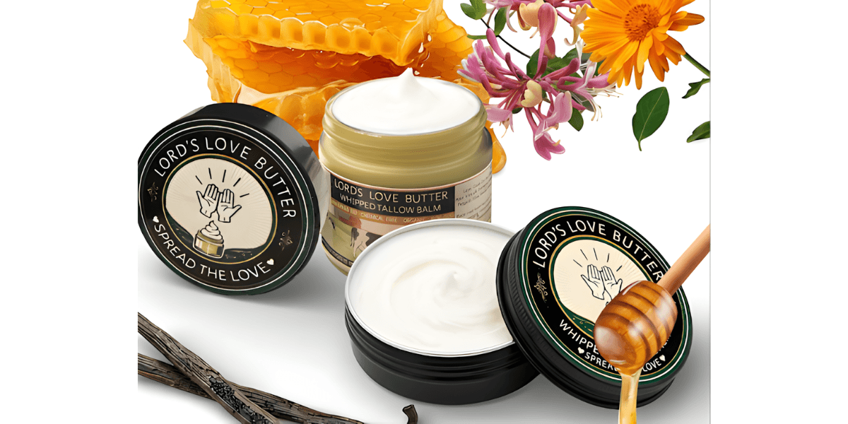 "Lord’s Love Butter skincare products: natural, nutrient-dense whipped tallow balm made with organic ingredients for effective, family-friendly care."