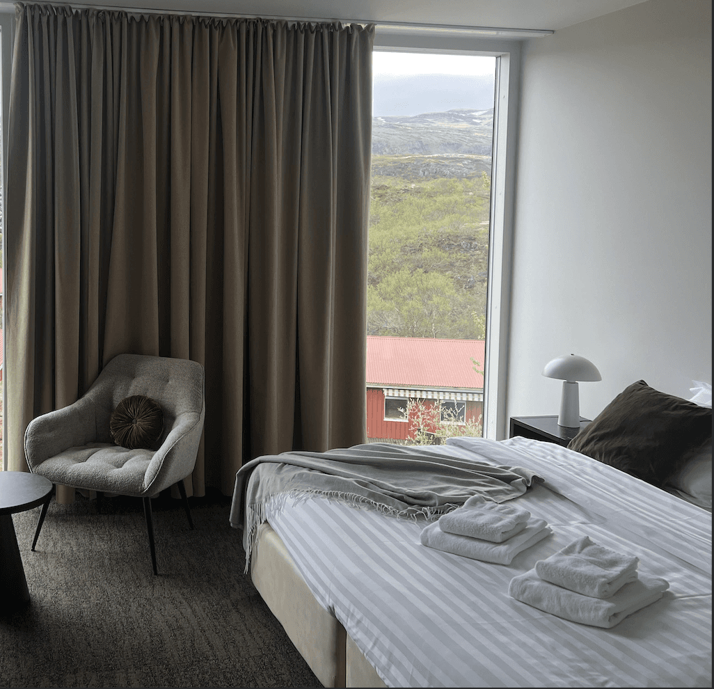 Double Room at Hotel Bifröst with mountain view