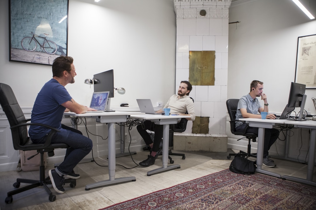 modern startup office team designing financial application