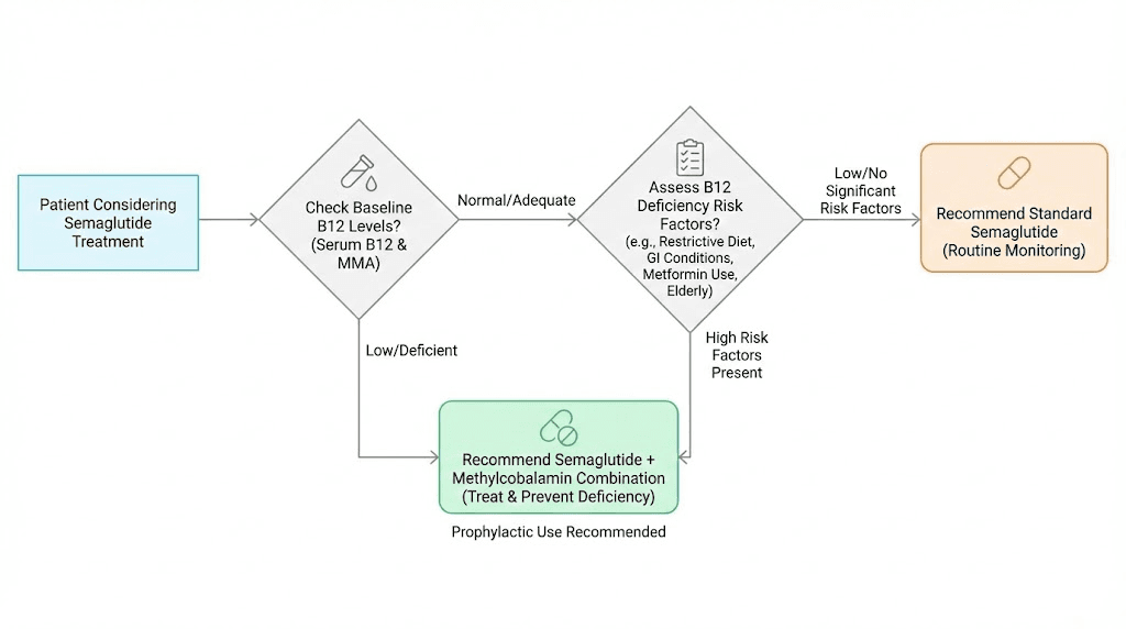 Decision guide for choosing semaglutide methylcobalamin vs standard semaglutide