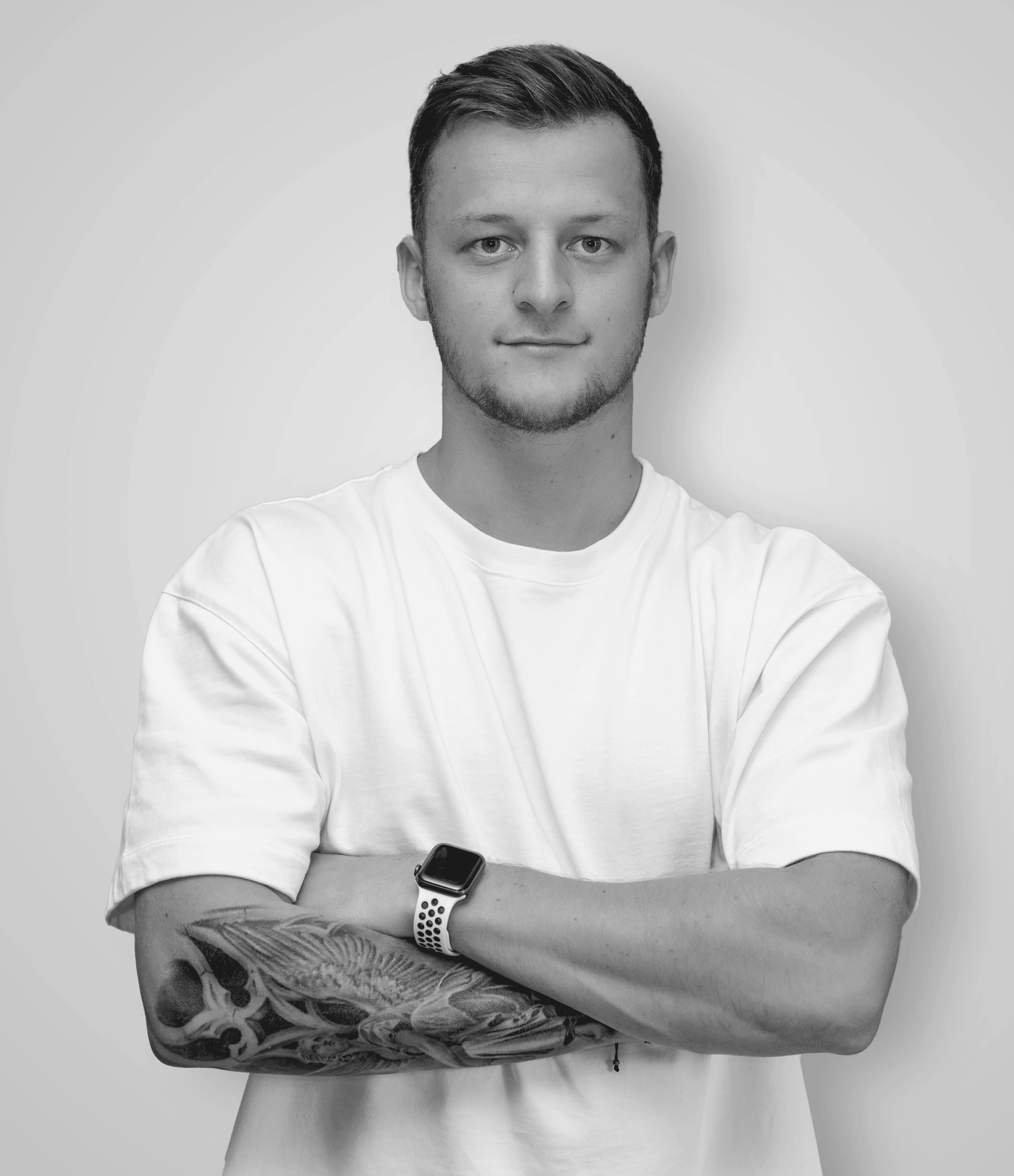 Portrait of portfolio creator – front view