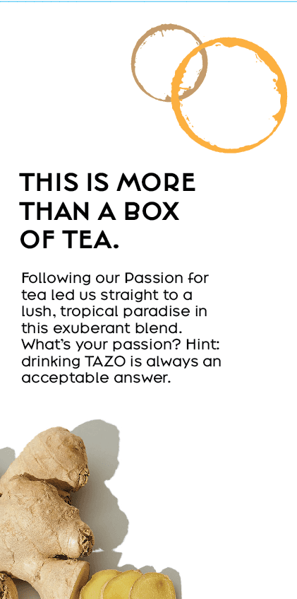 label with inscription "this is more than a box of tea" with decorative elements