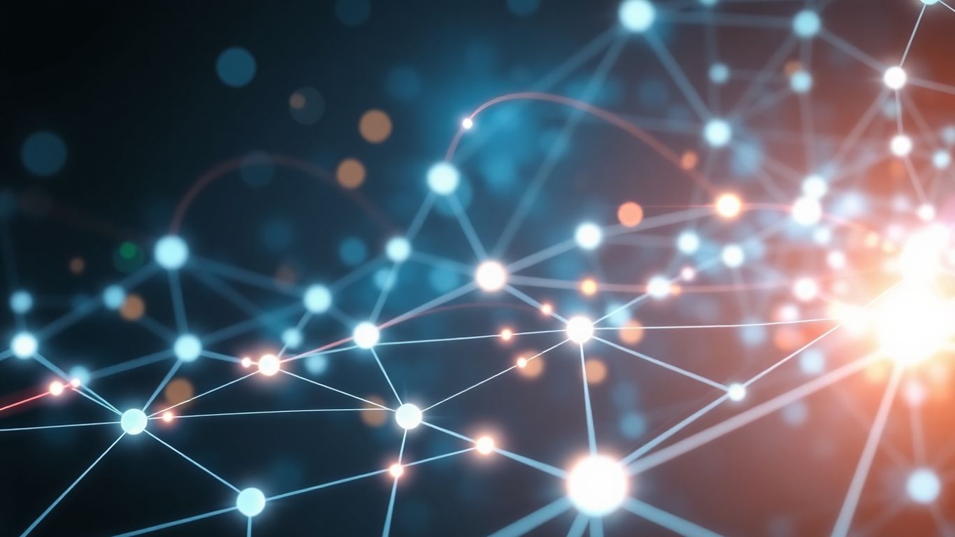 Digital network expanding, suggesting growth and refinement.