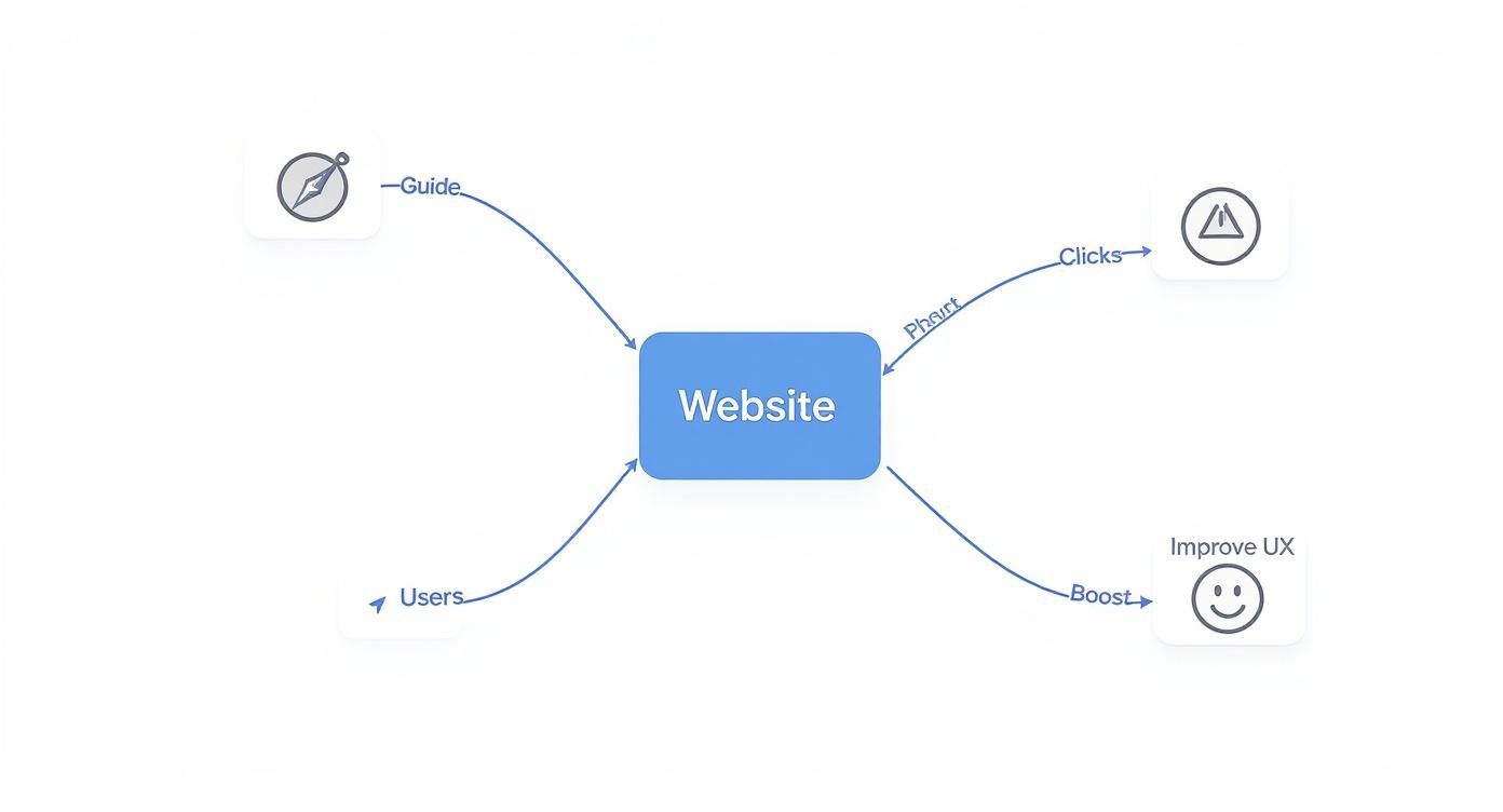 Infographic about visual hierarchy in web design