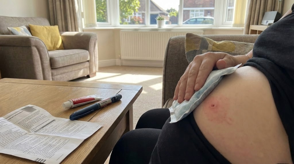 Tirzepatide injection site reaction treatment