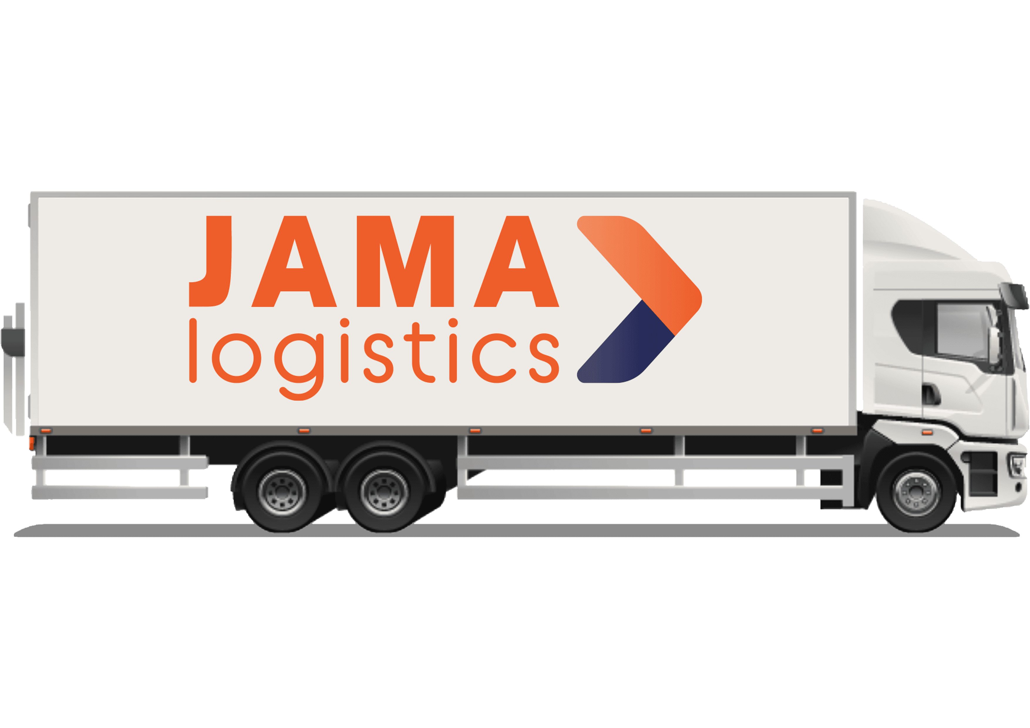 image of a 26 tonne truck with the jama logistics logo on the side