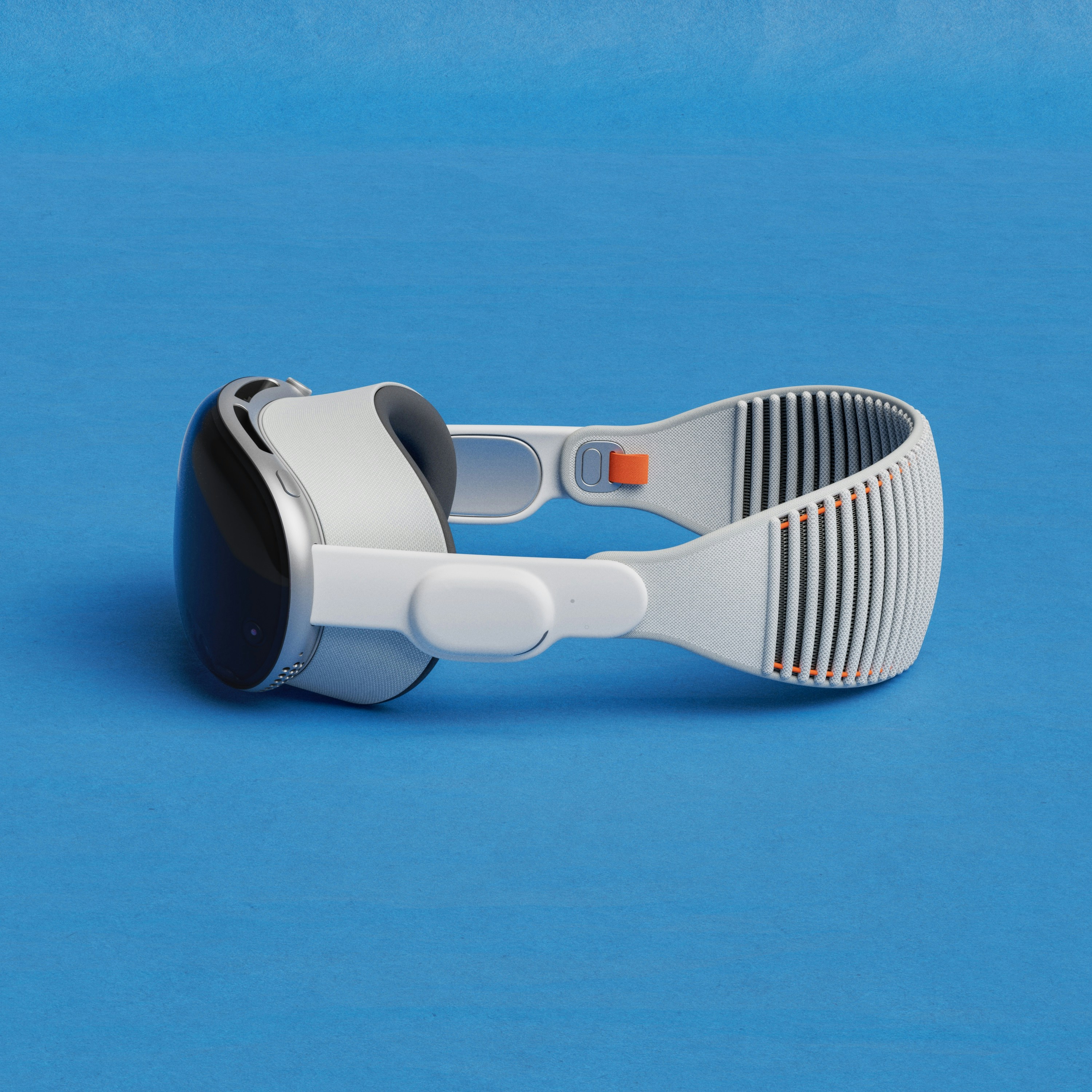 This image features the Apple Vision Pro headset, an essential device in modern VR app development. The futuristic design with its sleek, ergonomic structure and reflective visor highlights the advanced technology driving Virtual Reality app development. This headset allows Virtual Reality app developers to create and test immersive, interactive environments in real-time, blending digital worlds with physical space. The innovative hardware supports seamless integration with VR software development, enhancing the user experience through high-performance, responsive interfaces. The image emphasizes the critical role this device plays in VR app publishing, where developers bring their creations to life on platforms designed for virtual engagement. As a key tool in the VR ecosystem, the Apple Vision Pro supports a range of applications, from gaming to professional training, pushing the boundaries of Virtual Reality experiences.