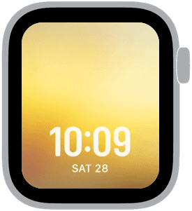 butter glow Apple Watch face preview 2 featuring gradient, summer, and spring.