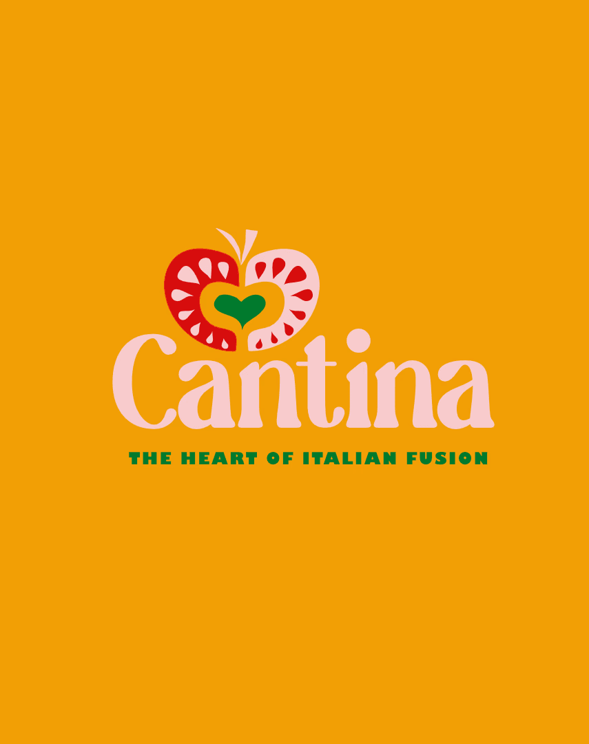 Yellow Cantina logo tile – Bold colour brand variant for Irish food venue.