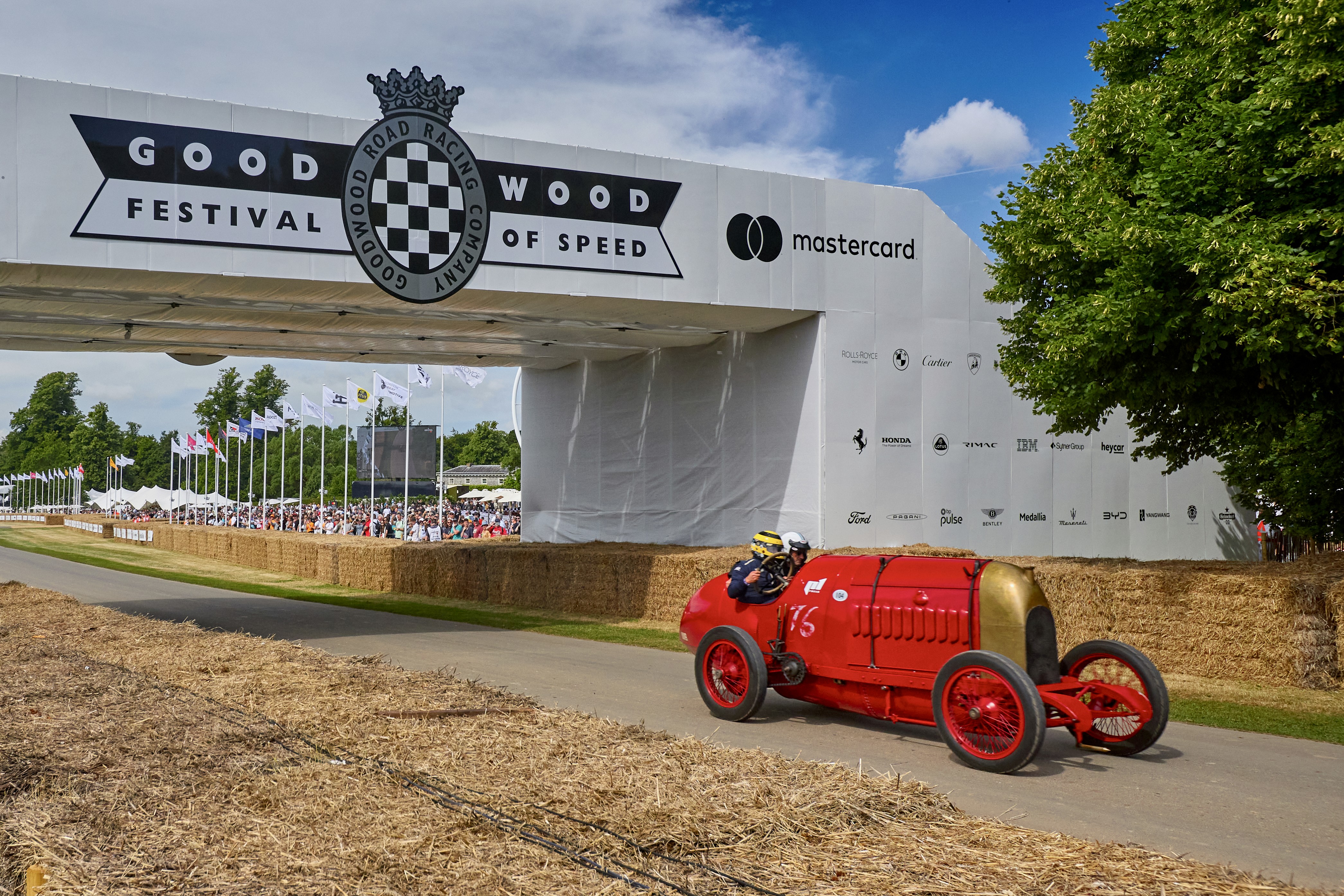 Classic car on the Hill Climb at Goodwood Festival of speed motorsport photography from Severn Images