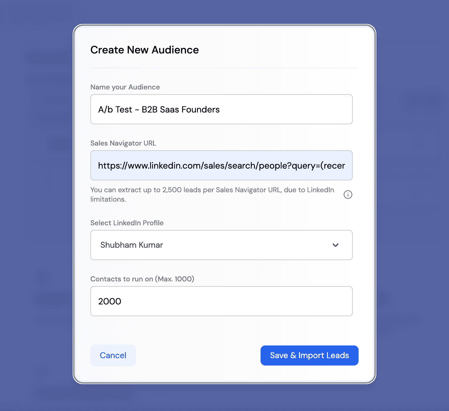 free Sales navigator extractor