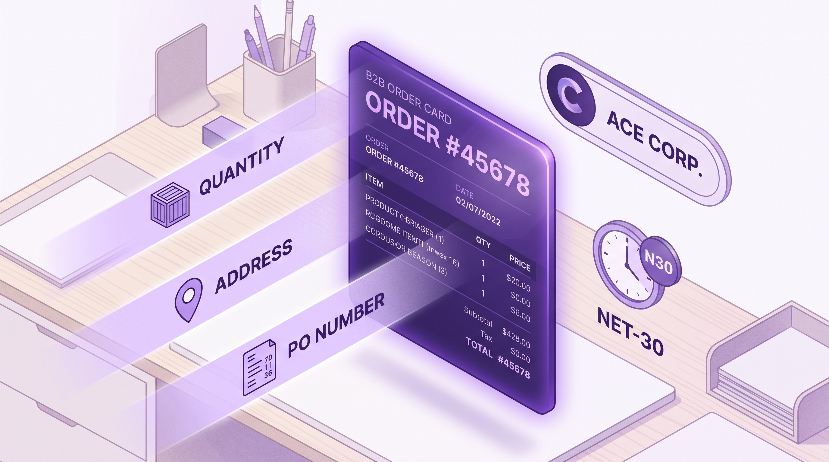 Wholesale buyer sending post-purchase change requests to a Shopify B2B order
