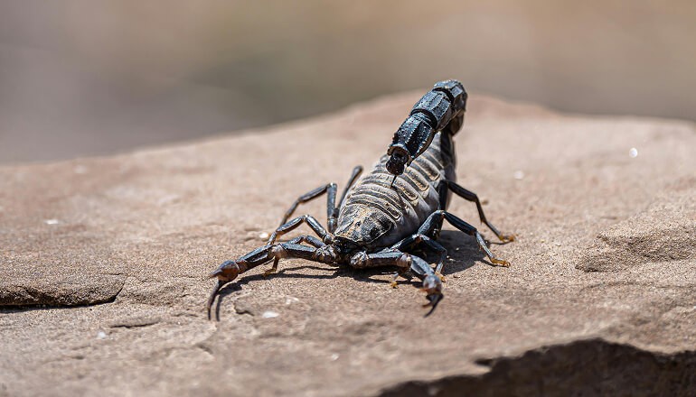 Scorpion on a rock