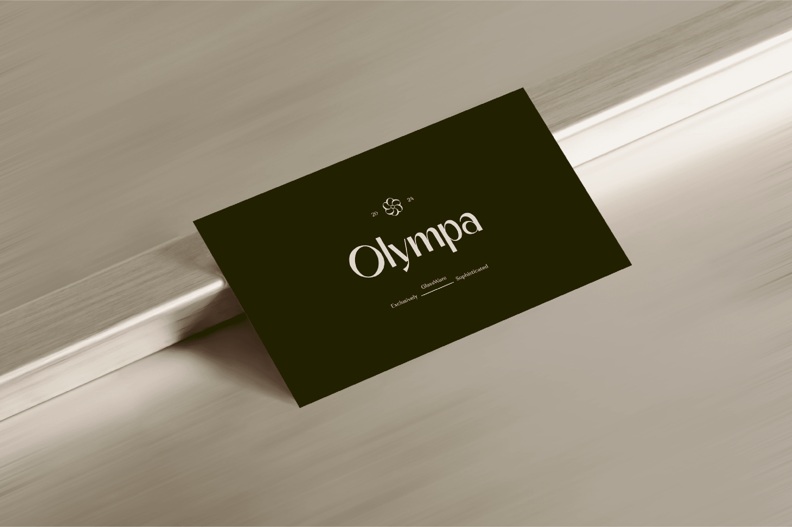 Poster design showcasing glassware brand logo