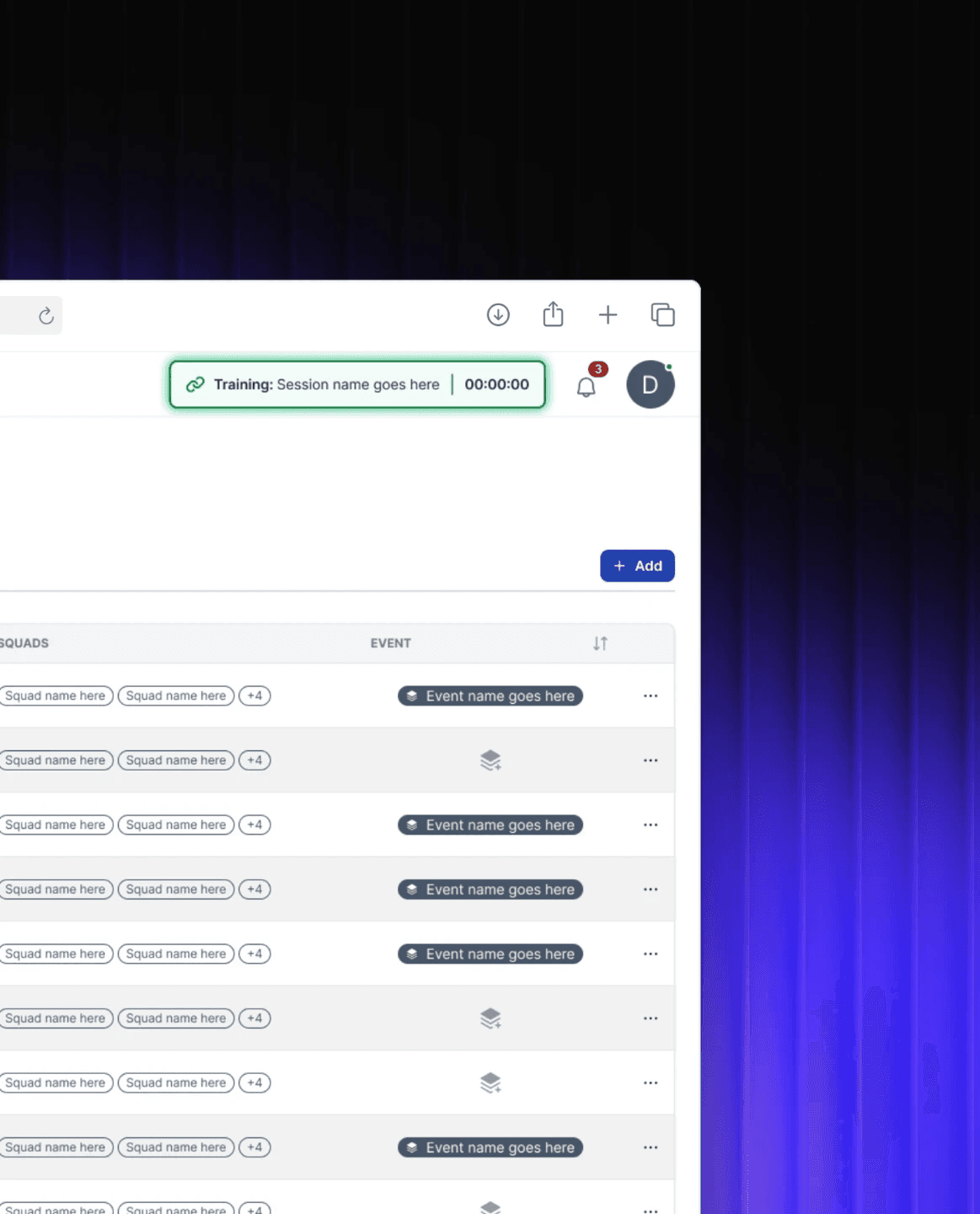 A large group photo of diverse team members gathered in an industrial-style space with arched ceiling.