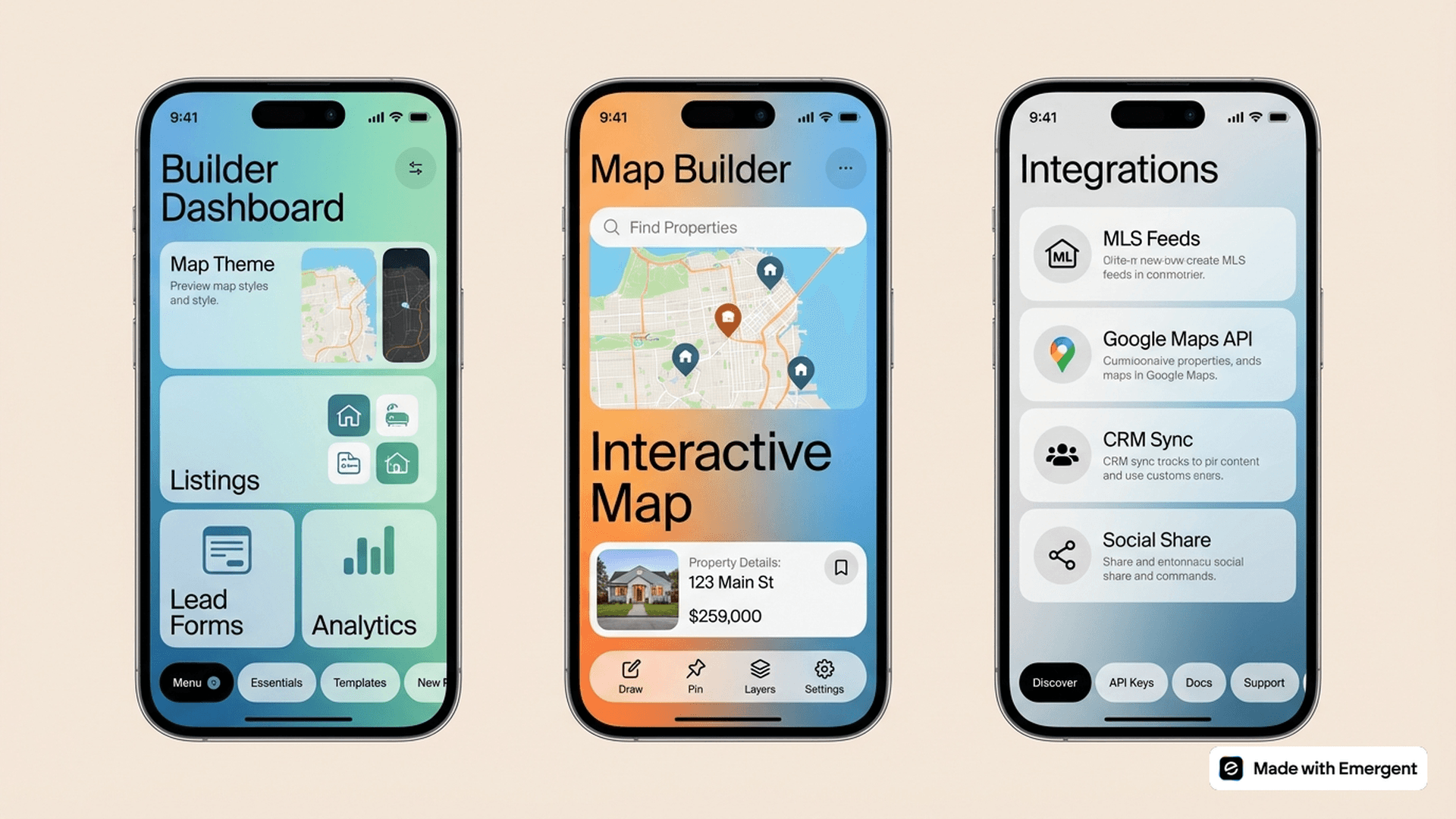 Real Estate Map App Made With Emergent
