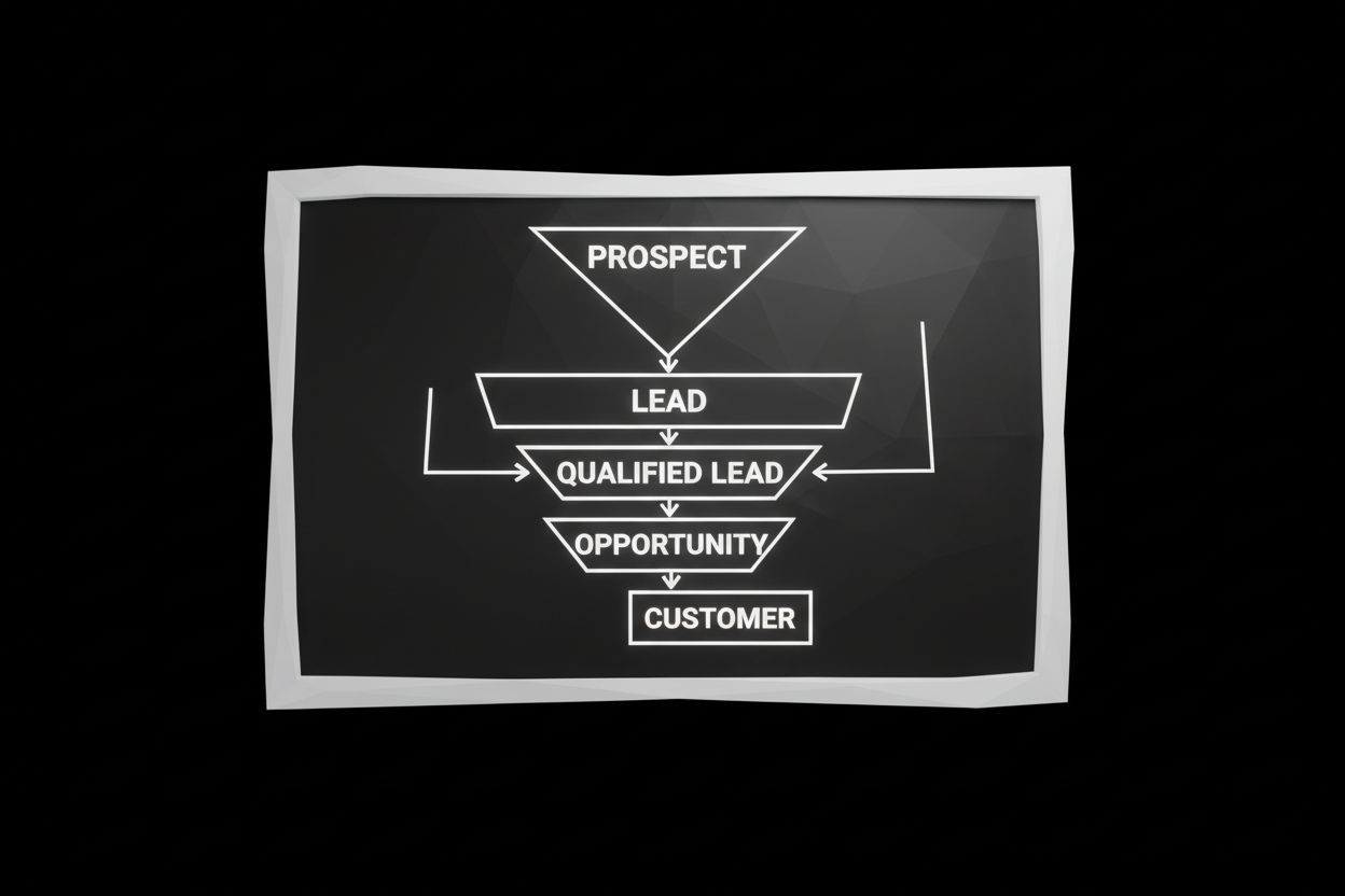 Lead qualification funnel from MQL to SQL