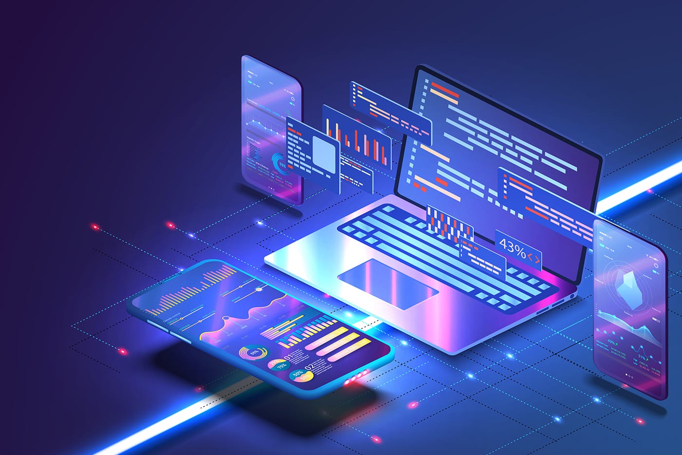 A picture of computer system showing mvp development