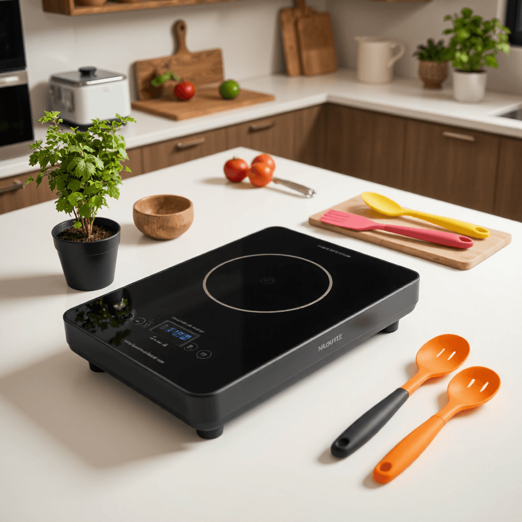 product photography of portable induction cooker