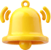 A 3D graphic of a bell