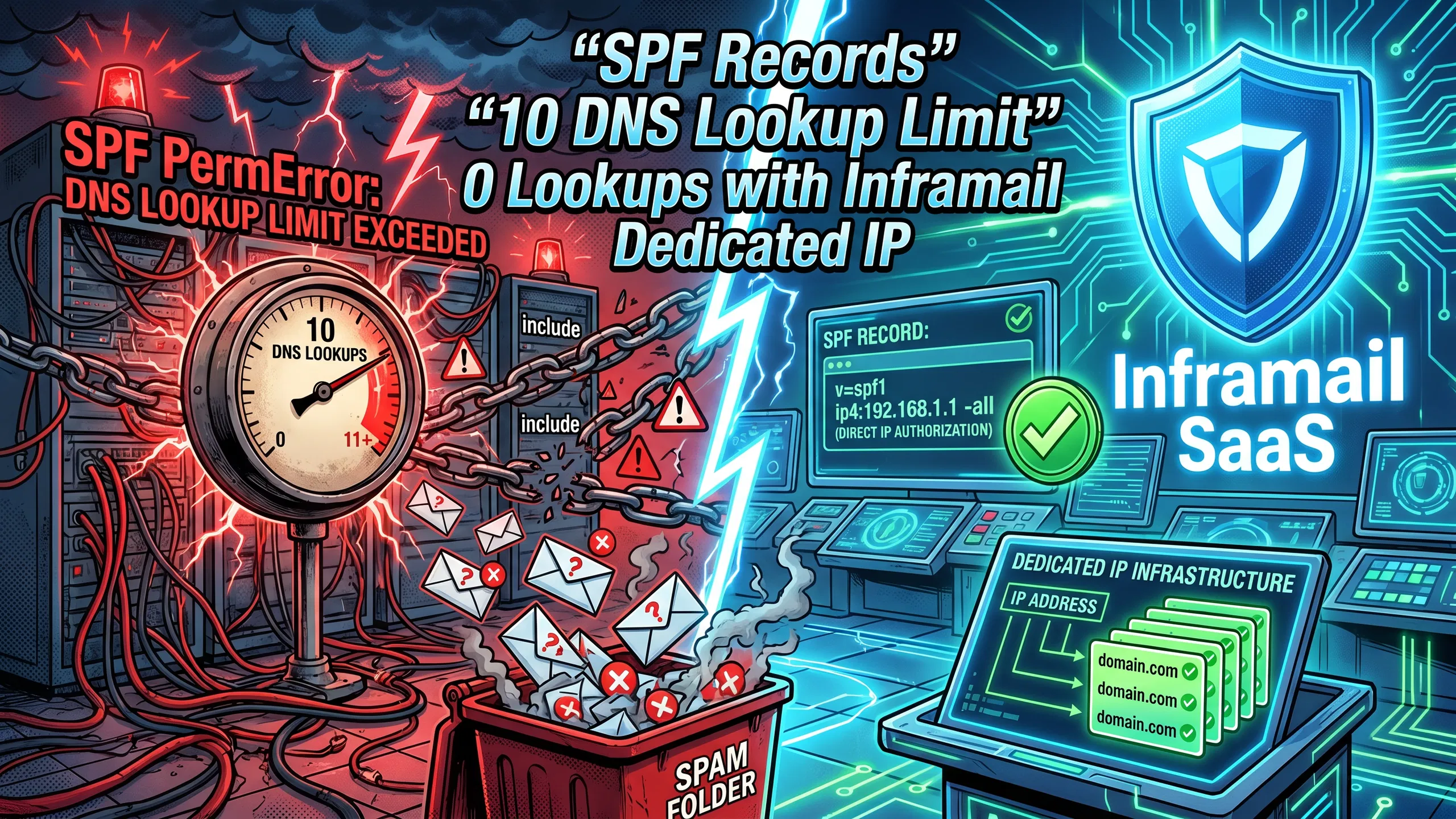 SPF Records for Cold Email: Managing the 10 DNS Lookup Limit