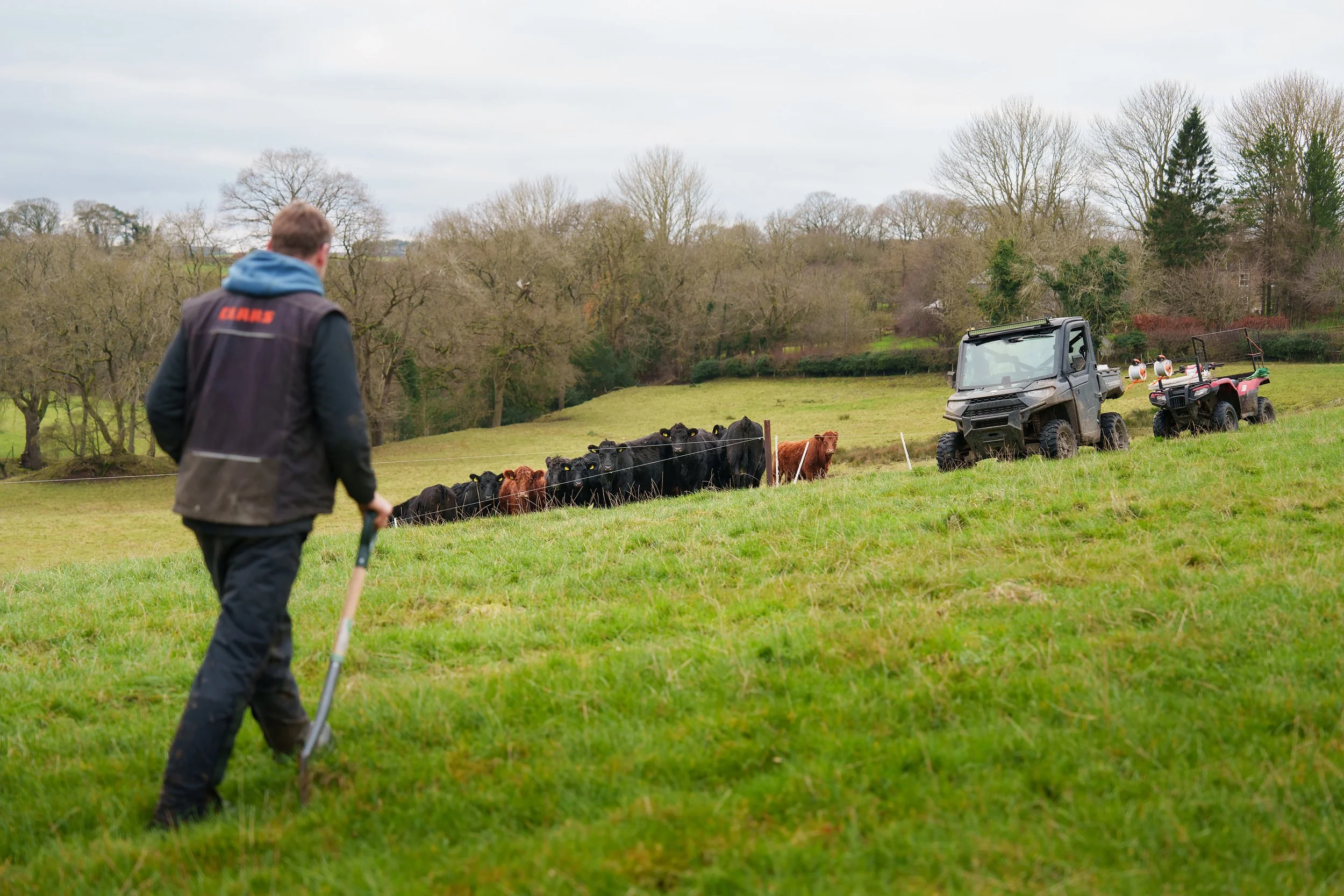A farmer walking amongst the Regenerate Outcomes Farming Project