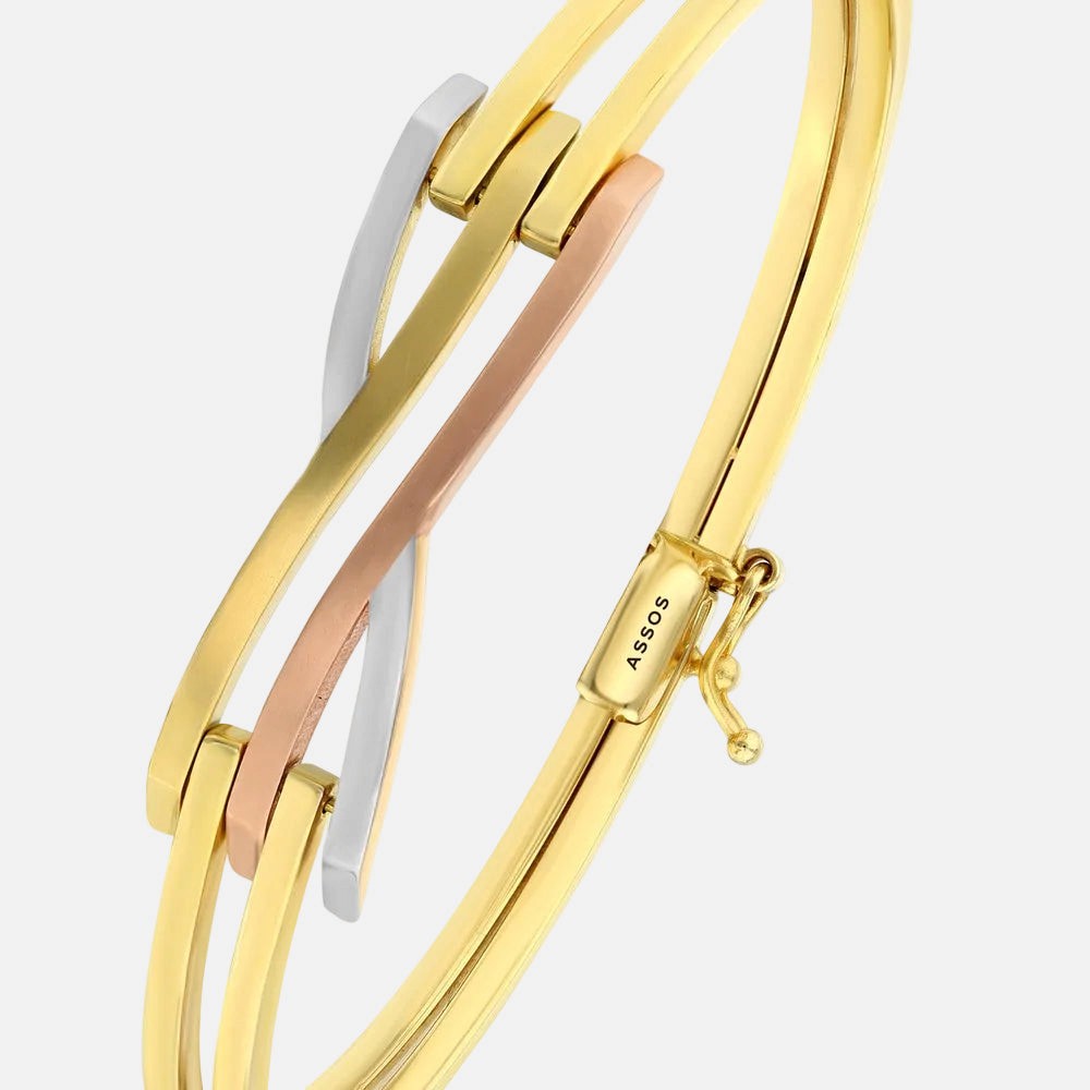Assos 14 Ayar Altın Kaburga Kelepçe Bilezik 7.40 Gram
