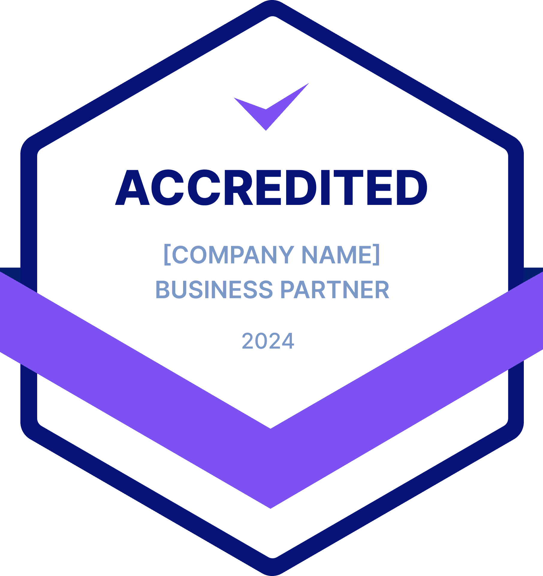 Wauld - Simple and versatile purple course completion badge template