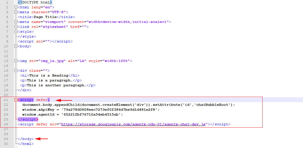 AgentX AI Agent html