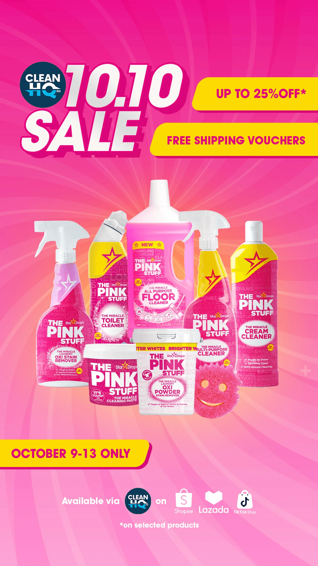 Social media design for The Pink Stuff