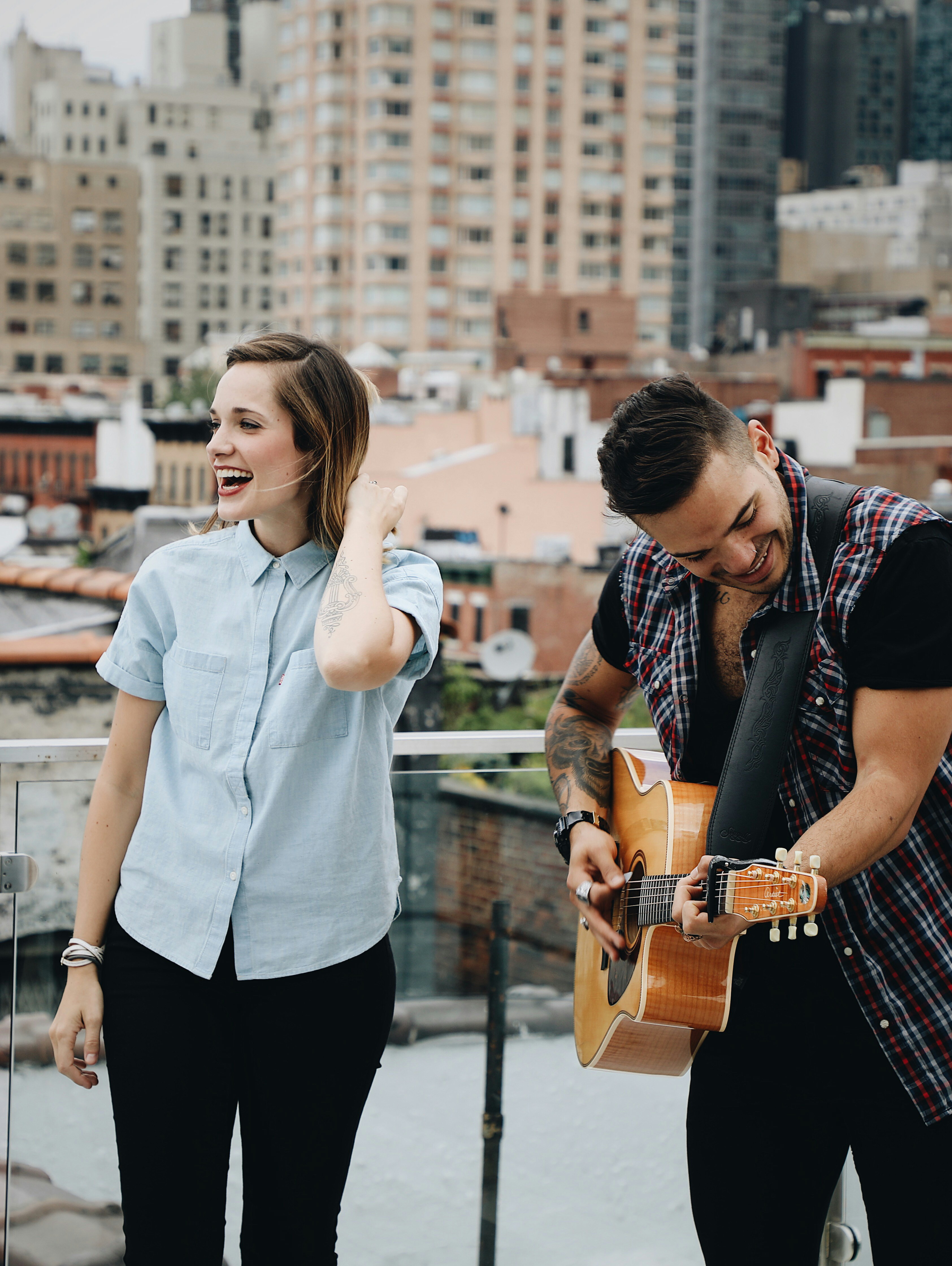 guitarist and girl singing