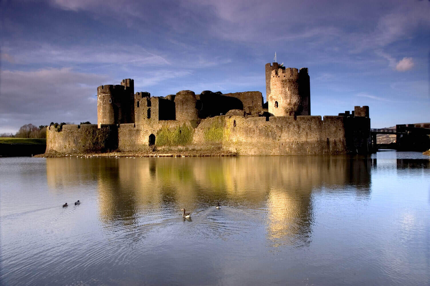 Wales Caerphilly Castle-