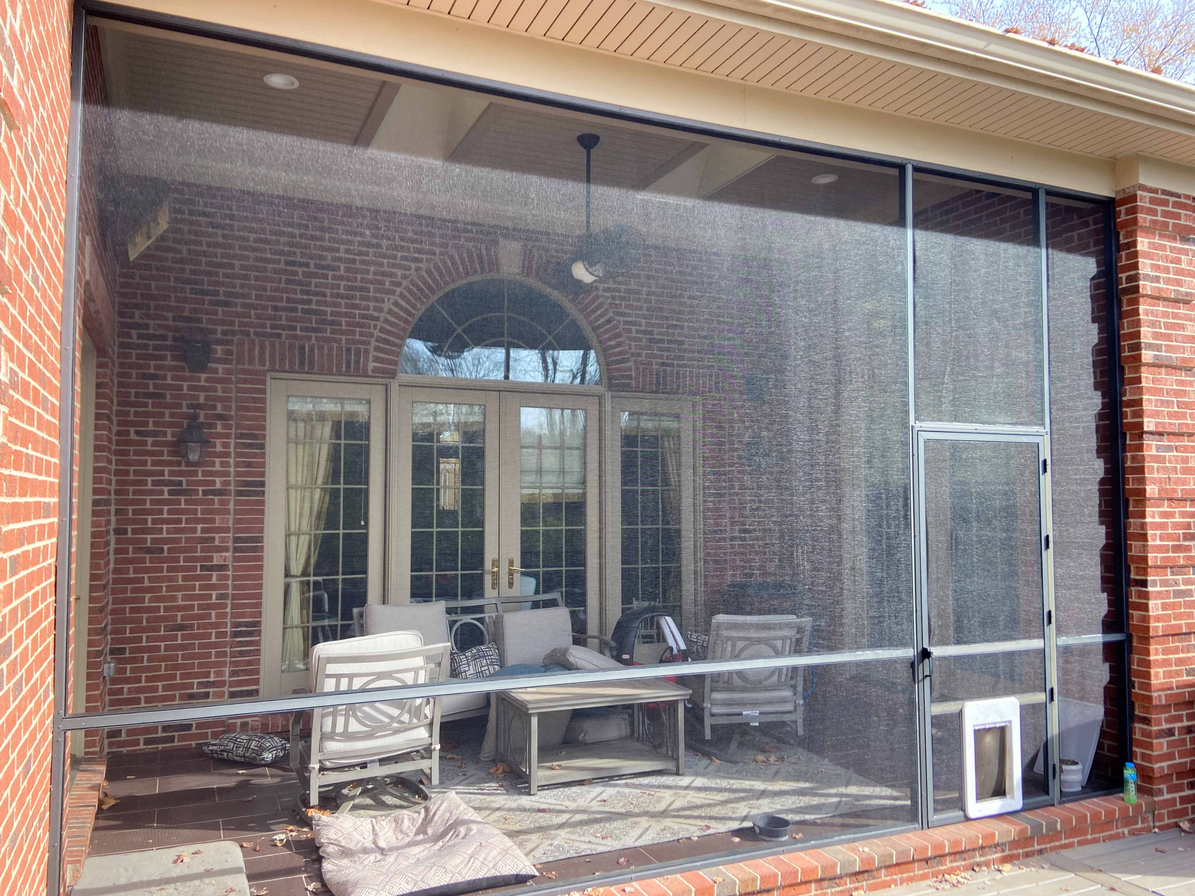 screen istallation for back patio