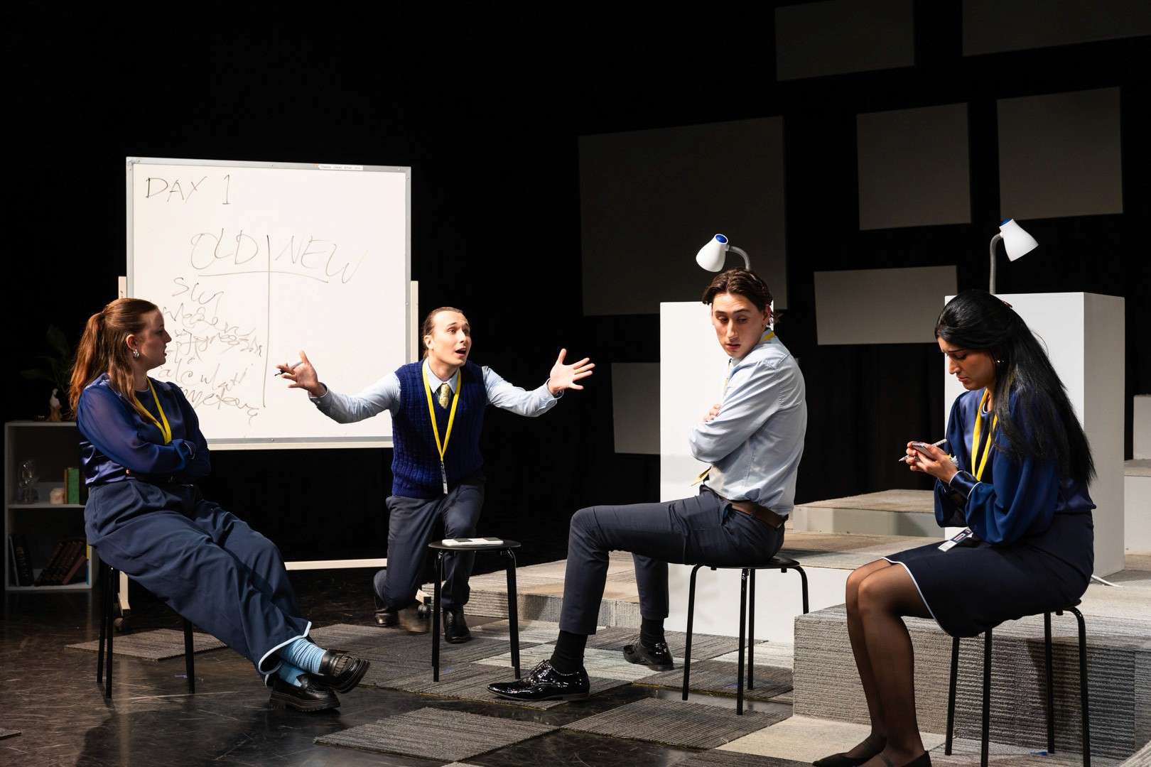 Janet Van De Graaff surrounded by star dancers