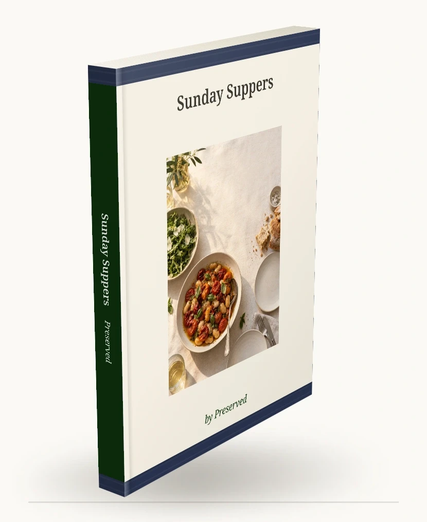 Sunday Suppers linen with jacket, actual Preserved preview