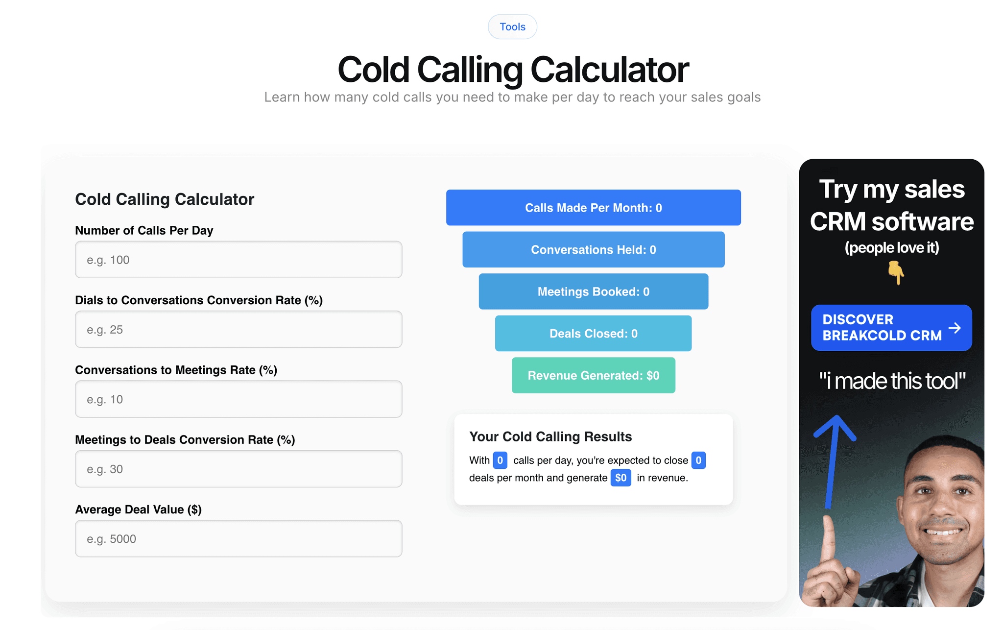 Cold Calling Calculator