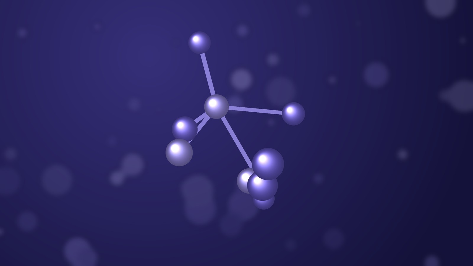 Abstract ball-and-stick molecular model, cover image for privacy policy