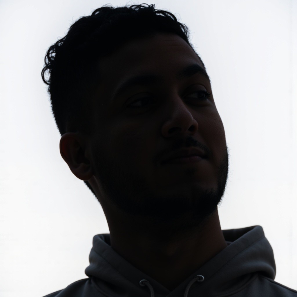 A girl with flowers on his eye with red background