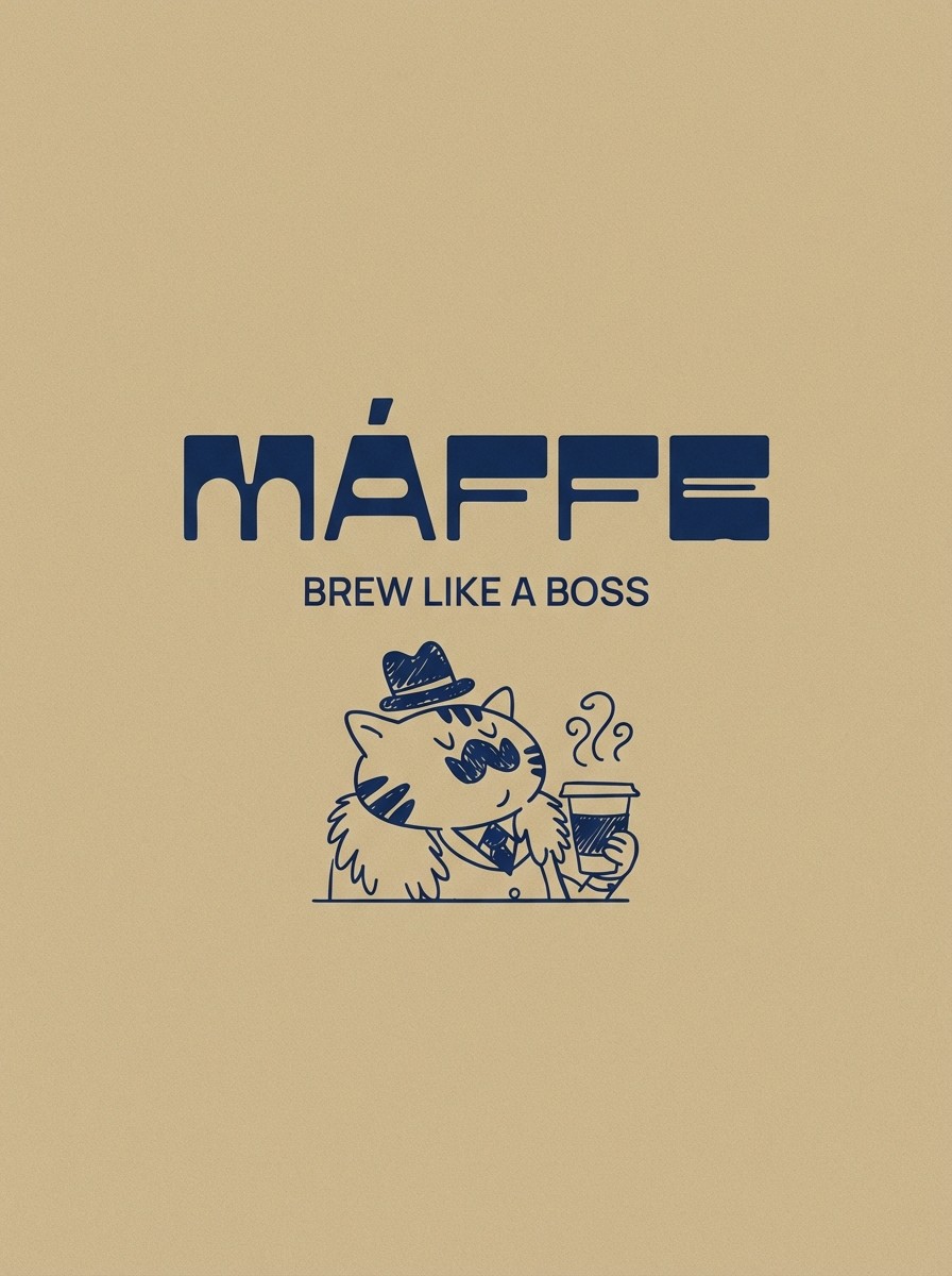 A woman with blonde bob hair in a grey coat and beige turtleneck stands against a neutral backdrop. She has a serious expression, conveying elegance.