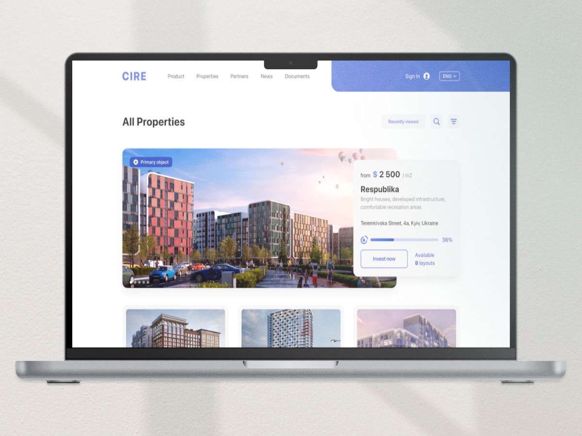 An example of the Work&Go website interface, developed by Codeska