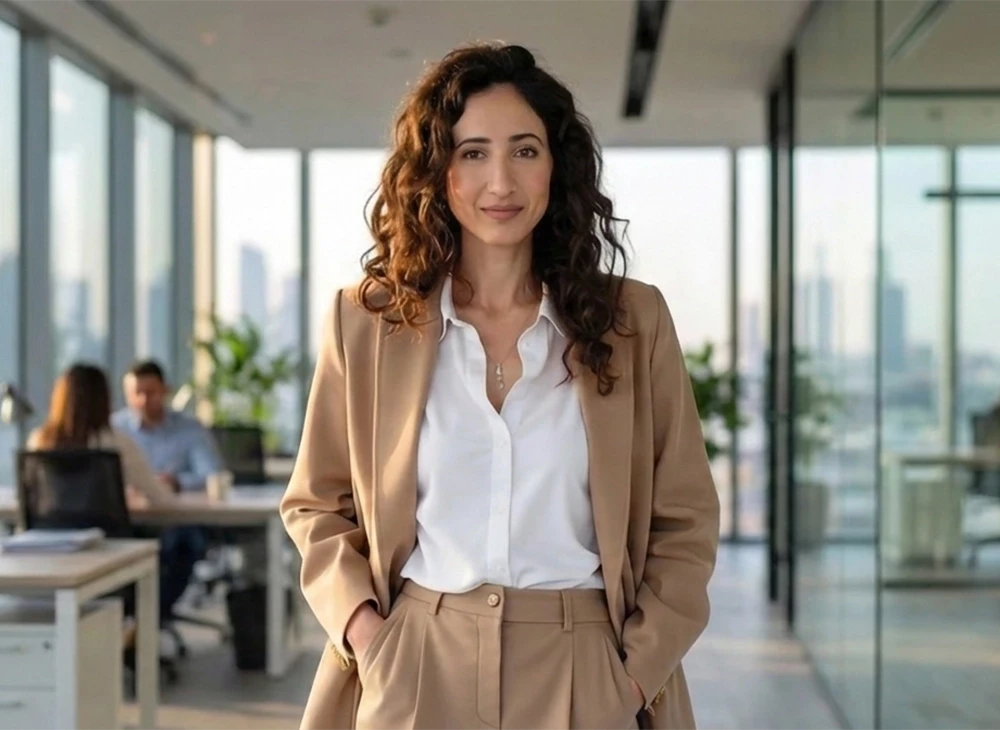 Portrait of Dafna Yehiel, founder of Nudgix Studio, specializing in UX/UI design strategies for AI startups and investor-ready MVPs